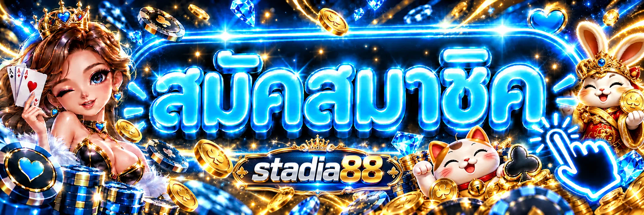 แบนเนอร์สมัครสมาชิกและทางเข้า stadia88